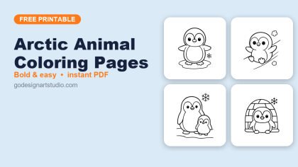 Arctic Animal coloring pages – free printable collection for kids