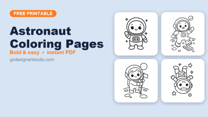 Astronaut coloring pages – free printable collection for kids