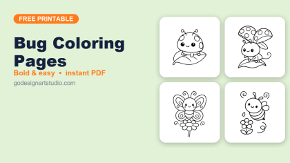Bug coloring pages – free printable collection for kids