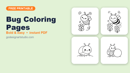 Bug coloring pages – free printable collection for kids