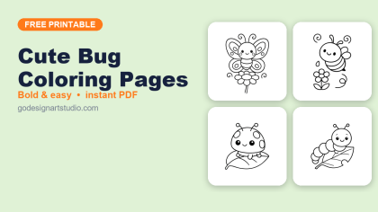 Cute Bug coloring pages – free printable collection for kids