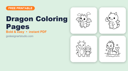 Dragon coloring pages – free printable collection for kids