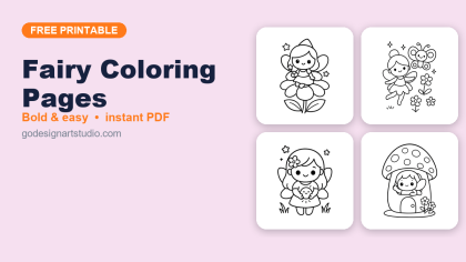 Fairy coloring pages – free printable collection for kids