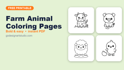 Farm Animal coloring pages – free printable collection for kids