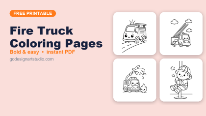 Fire Truck coloring pages – free printable collection for kids
