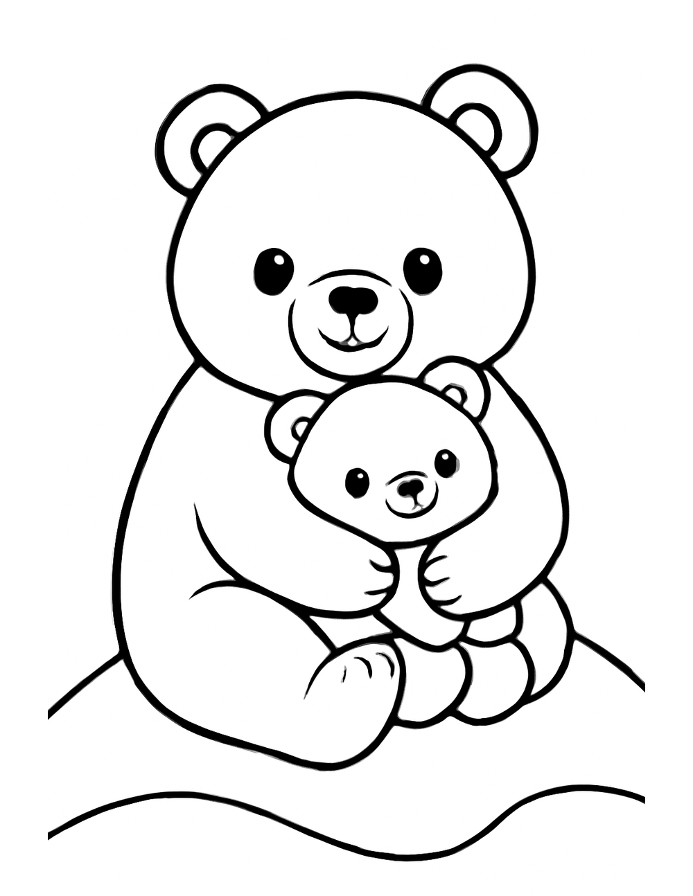 Free printable Arctic Animal coloring page – polar bear and