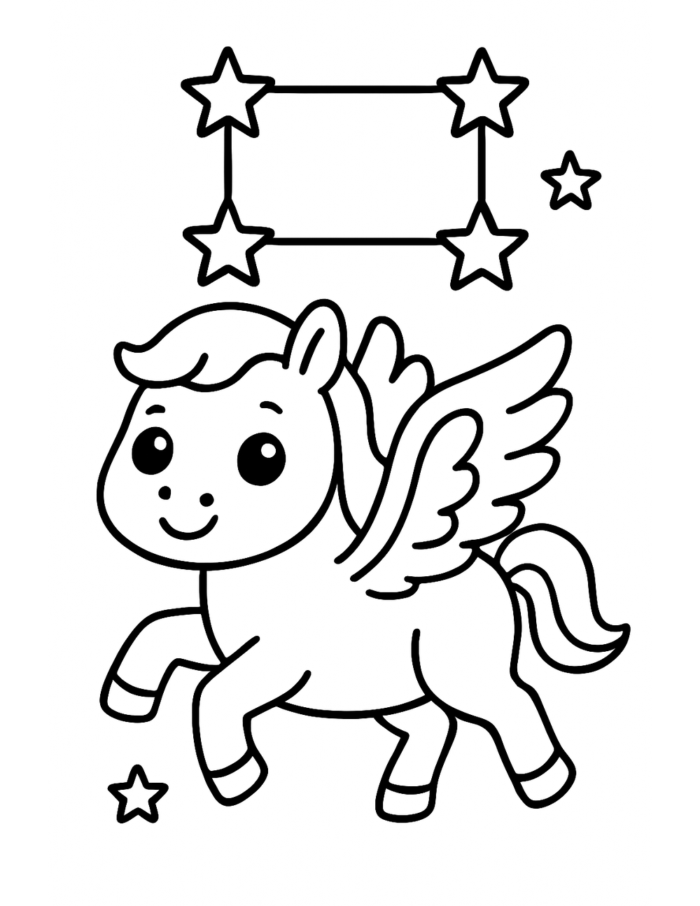 Free printable Constellation coloring page – pegasus winged horse