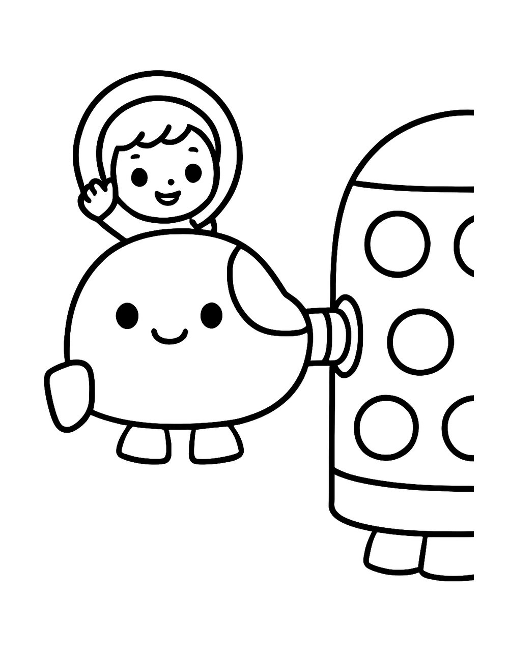 Free printable Easy Spaceship coloring page – ship docking space