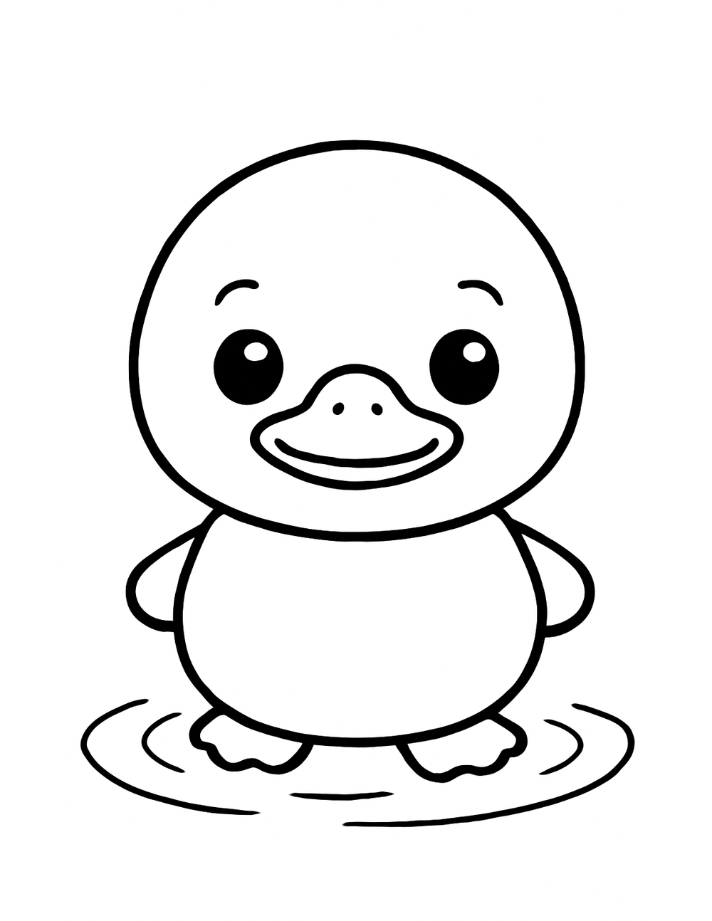 Free printable Farm Animal coloring page – quacking duck
