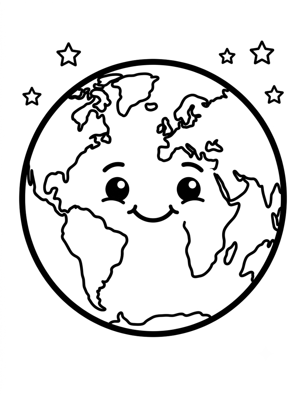 Free printable Outer Space coloring page – tierra