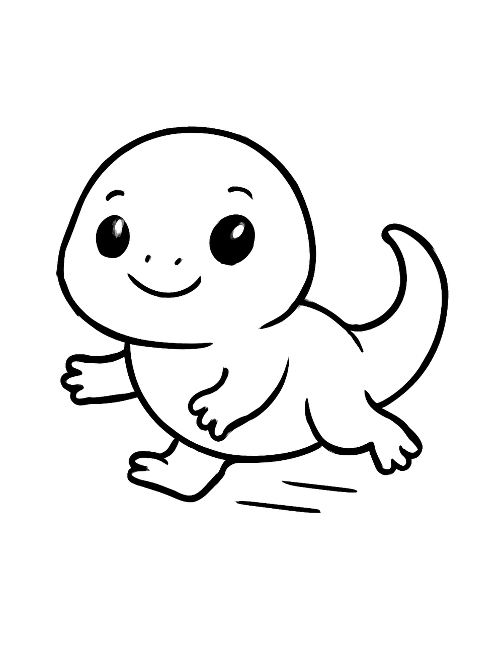 Free printable Reptile coloring page – lizard running