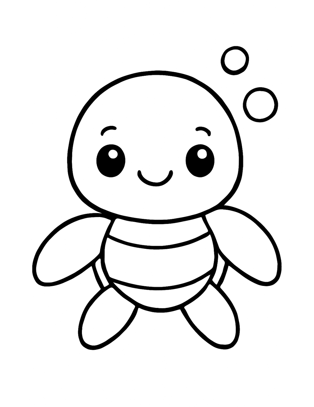 Free printable Reptile coloring page – sea turtle swimming
