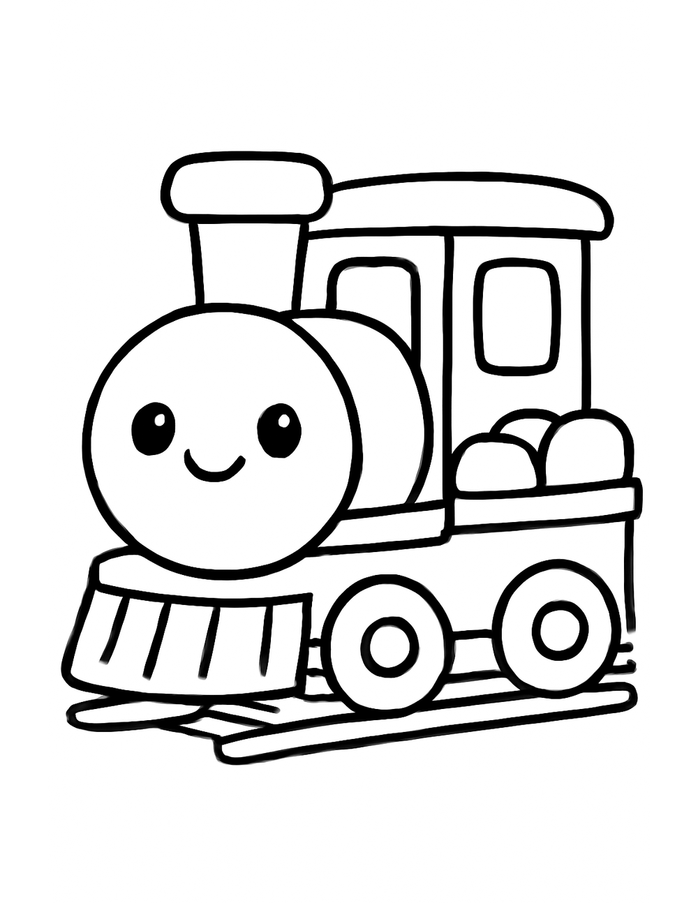 Free printable Train coloring page – cargo freight train