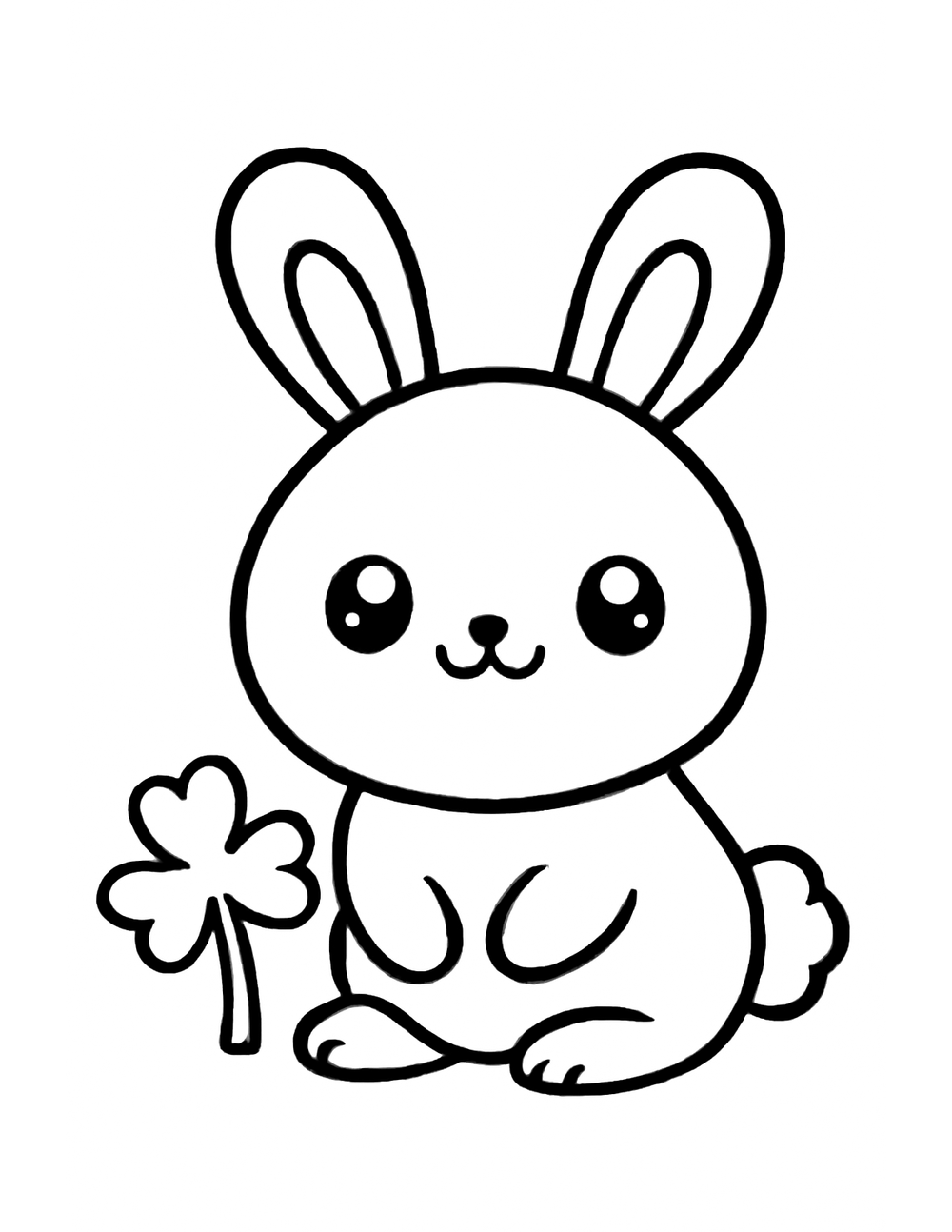 Free printable Woodland Animal coloring page – baby bunny