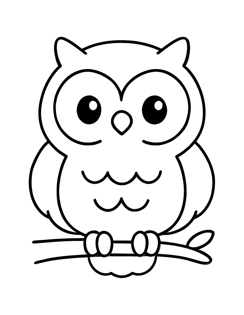 Free printable Woodland Animal coloring page – wise owl