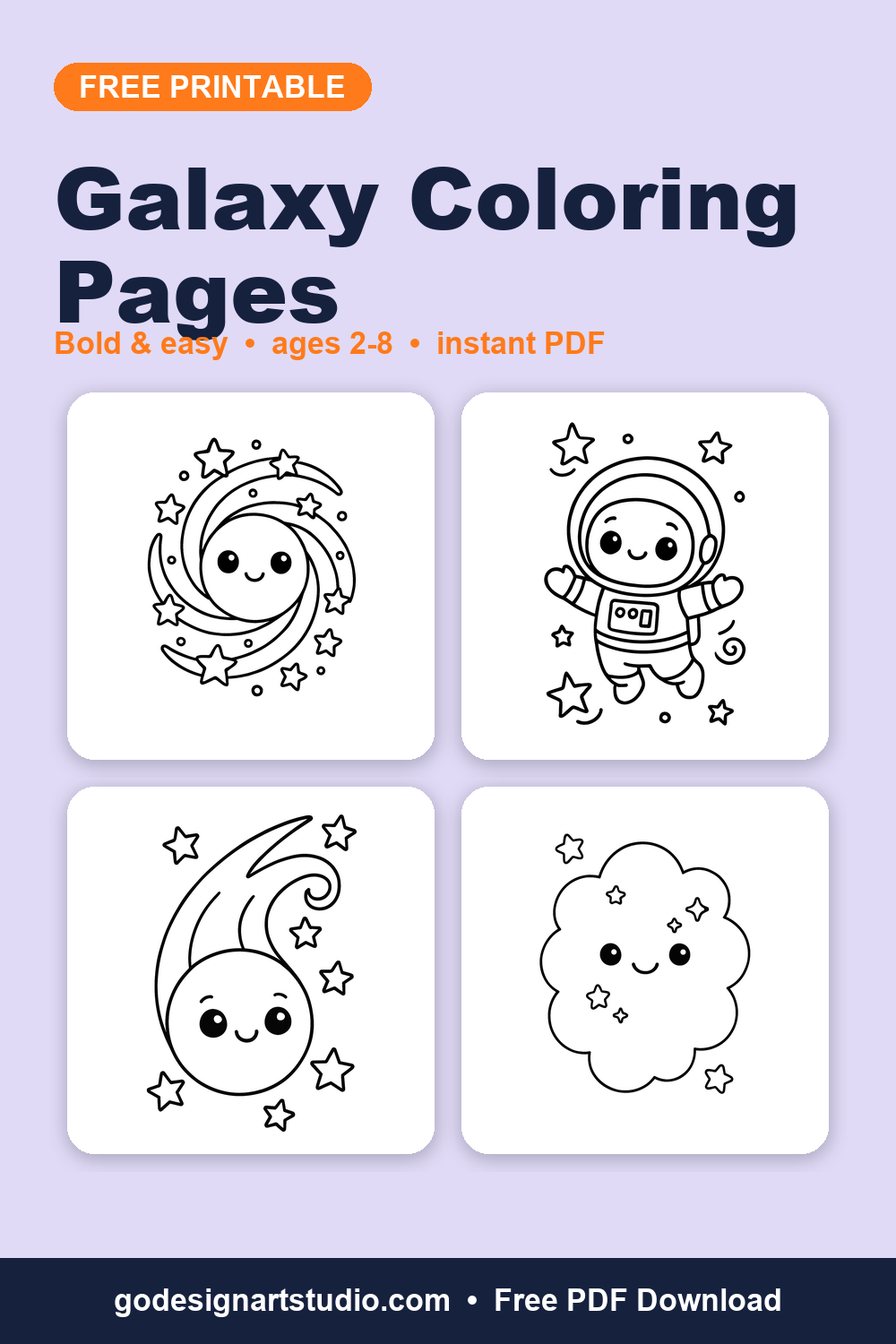 Free printable Galaxy coloring pages for kids