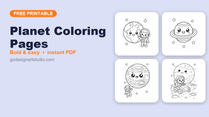 Planet coloring pages – free printable collection for kids