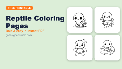 Reptile coloring pages – free printable collection for kids