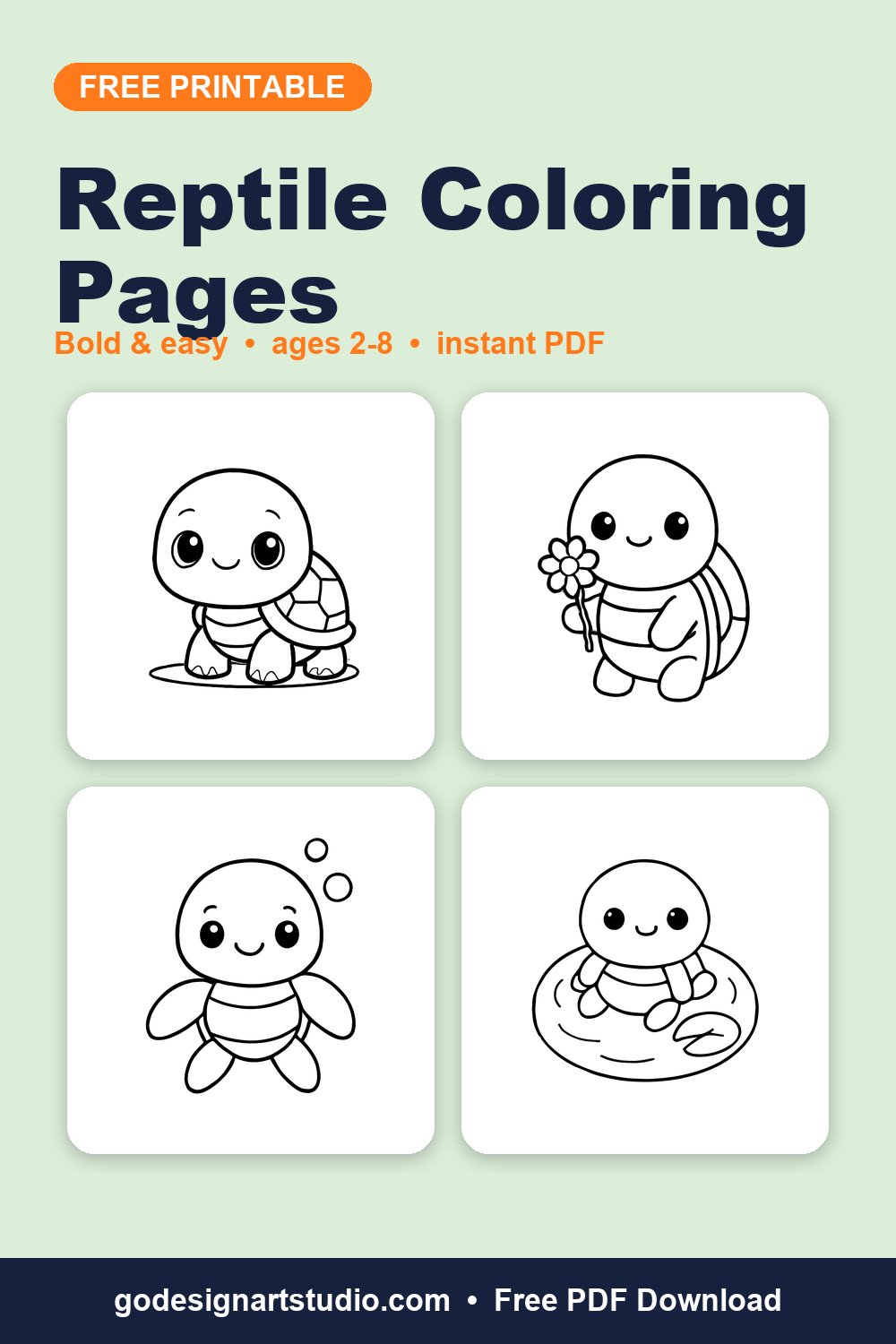 Free printable Reptile coloring pages for kids