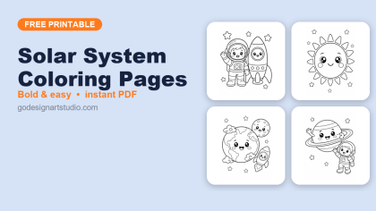 Solar System coloring pages – free printable collection for kids