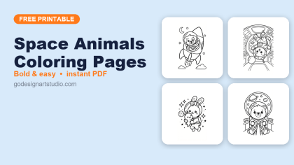 Space Animals coloring pages – free printable collection for kids