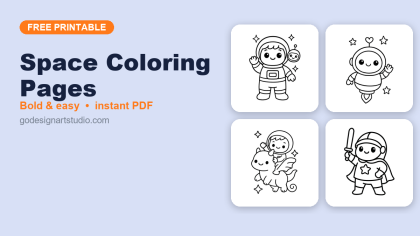 Space coloring pages – free printable collection for kids
