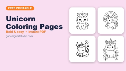 Unicorn coloring pages – free printable collection for kids
