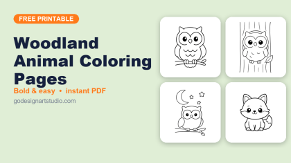 Woodland Animal coloring pages – free printable collection for kids