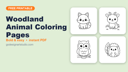 Woodland Animal coloring pages – free printable collection for kids