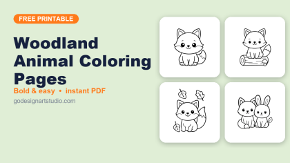 Woodland Animal coloring pages – free printable collection for kids