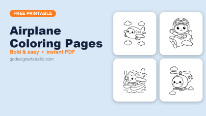 Airplane coloring pages – free printable collection for kids