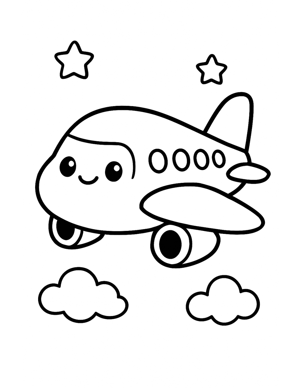 Free printable Airplane coloring page – jumbo jet
